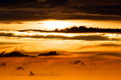 Zonsondergang boven Zwolle